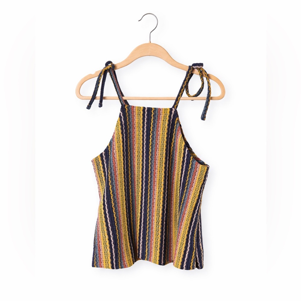 Madewell Texture & Thread Rainbow Crochet Tie-Shoulder Tank XXS